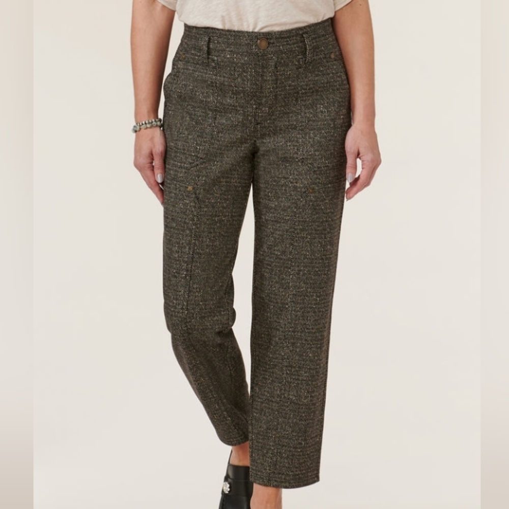 NWT "Democracy" Skyrise Patched Tweed Crop Pant Size 14W, 22W or 24W